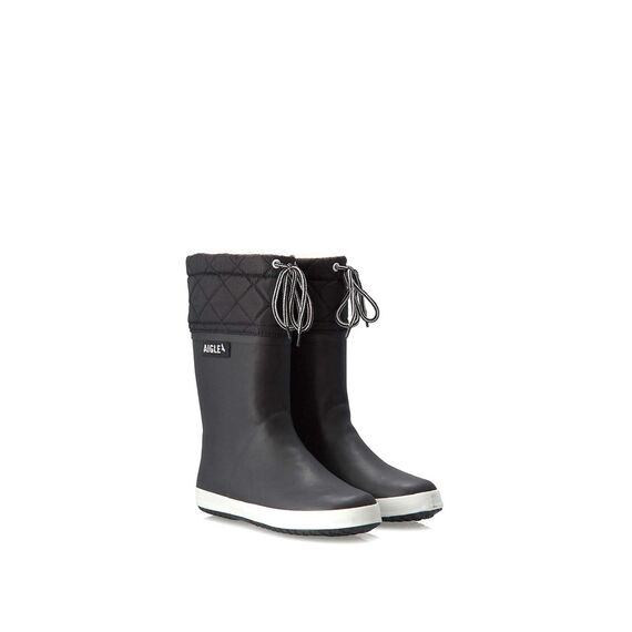 Aigle Unisex Kinder Giboulee 2 Gummistiefel, Schwarz Weiß, 36 EU