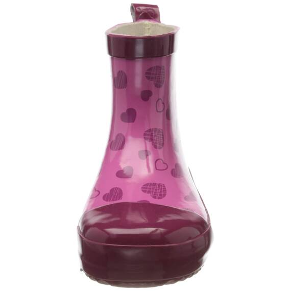 Playshoes Naturkautschuk Halbschaft Herzchen, Mädchen Gummistiefel, Pink (Pink 18), 26 EU (8.5 Child UK)