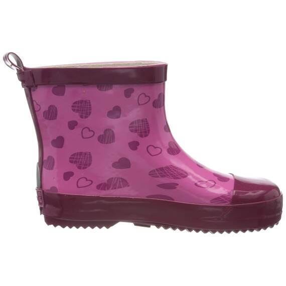 Playshoes Naturkautschuk Halbschaft Herzchen, Mädchen Gummistiefel, Pink (Pink 18), 26 EU (8.5 Child UK)