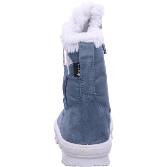 Superfit Mädchen Flavia Warm Gefütterte Gore-tex Schneestiefel, Blau Silber 8010, 28 EU Weit