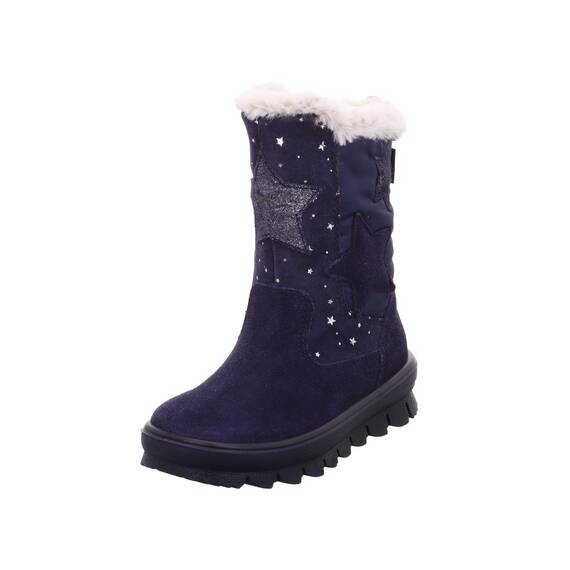 Superfit Mädchen Flavia Warm Gefütterte Gore-tex Schneestiefel, Blau 8000, 26 EU