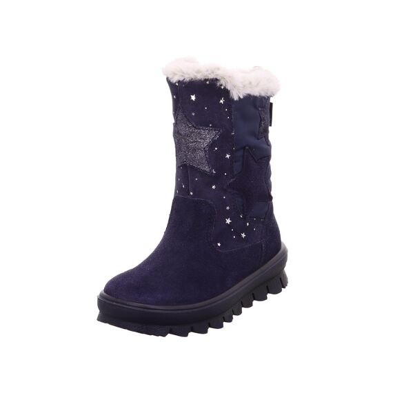 Superfit Mädchen Flavia Warm Gefütterte Gore-tex Schneestiefel, Blau 8000, 28 EU