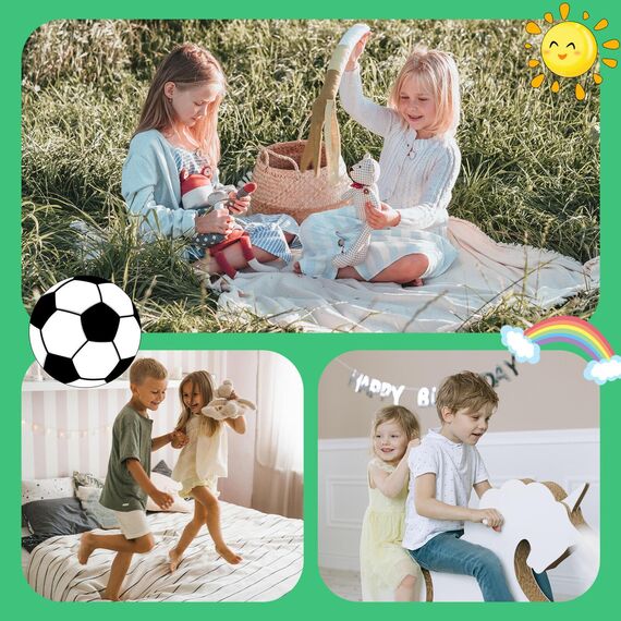 Torotto Hausschuhe Kinder Mädchen Junge Pantoffeln Atmungsaktive Rutschfest Weich Turnschläppchen Barfussschuhe für Lauflernschuhe Kleinkinder Schuhe Kindergarten Unisex(Fußball Grün 24/25 EU)