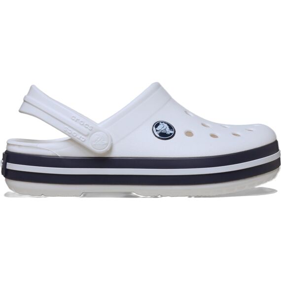 Crocs Crocband Clog, Weiß/Marineblau, Größe 39, Weiß Marineblau, 6 UK Child