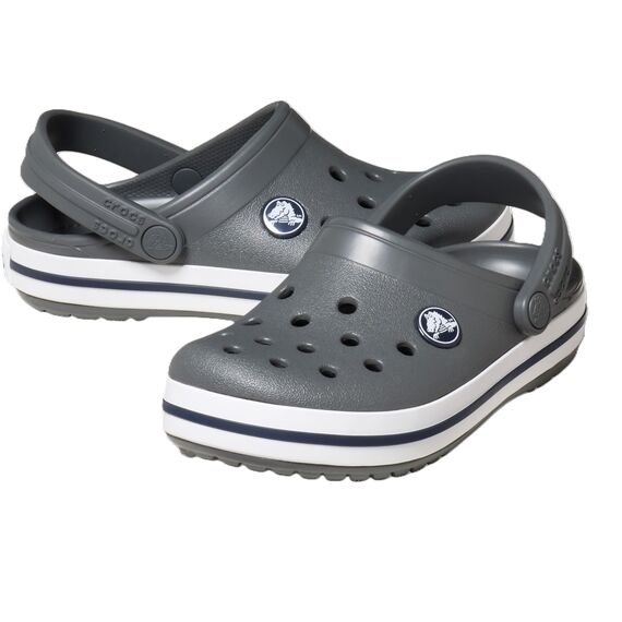 Crocs Crocband Clog T, Unisex, für Kinder, Schiefergrau/Marineblau, Größe 42