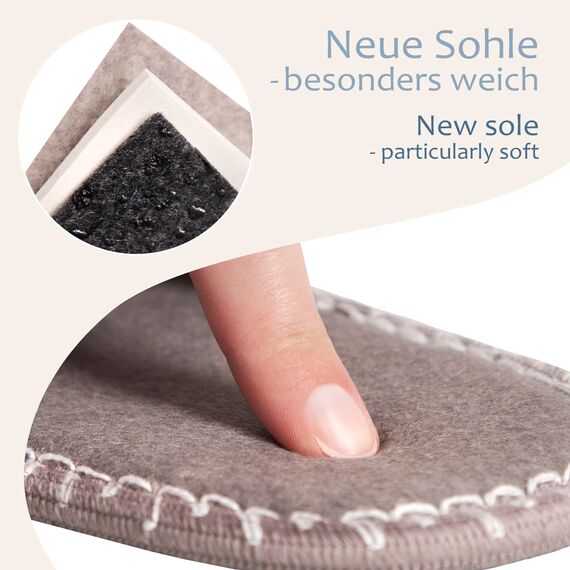 ONVAYA ABS Gästehausschuhe Gast 6er Set | Gästepantoffel | Hausschuhe | Pantoffel | Gästeschlappen | Hüttenschuh | Antirutsch | Filz