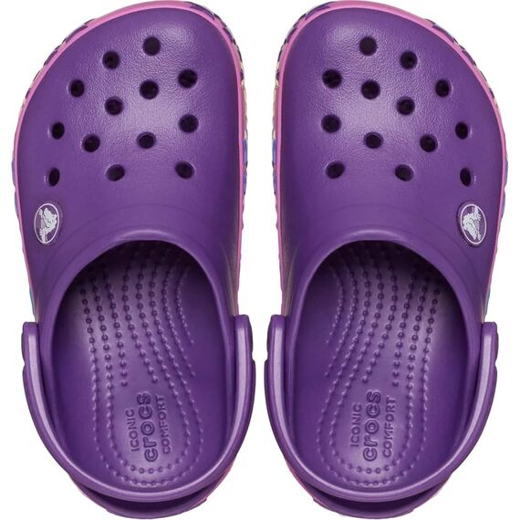 Crocs Unisex Kinder Crocband Lights Clog T Clog, Amethyst, 22/23 EU