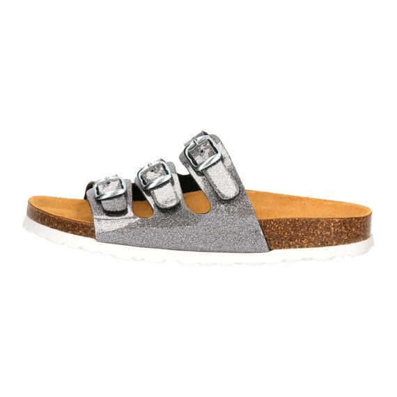 Lico Mädchen Bioline Kids Glitter Hausschuhe, Silber, 38 EU