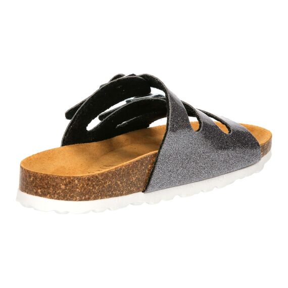 Lico Mädchen Bioline Kids Glitter Hausschuh, silber, 35 EU