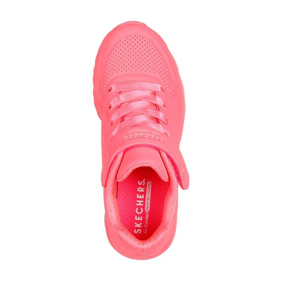 Skechers Uno Lite, Damen-Sneaker, Neonrosa Koralle, 31 EU