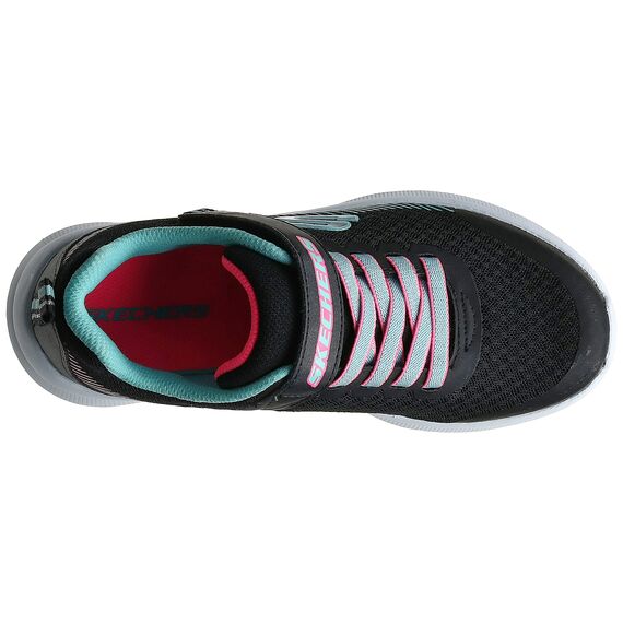 Skechers Damen Microspec Sneaker, Schwarz Aqua, Numeric_37 EU