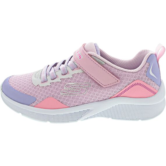 Skechers Mädchen Microspec Bright Retros Sneaker, Pink Synthetic Multi Trim, 28 EU