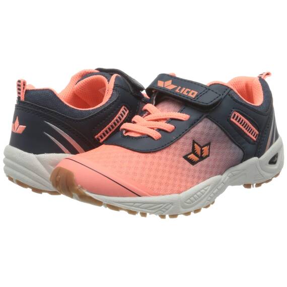 Lico BARNEY VS Mädchen Hallenturnschuh, Lachs/ Marine, 29 EU