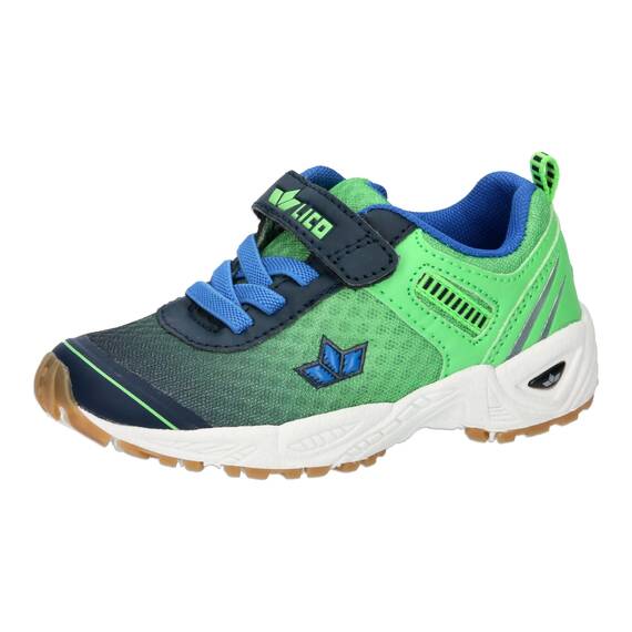 Lico Unisex Kinder Barney Hallenturnschuhe, Marine Grün Blau, 34 EU
