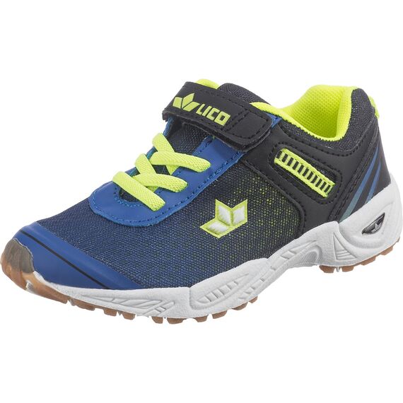 Lico Unisex Kinder BARNEY VS Hallenschuhe, Blau/ Schwarz/ Lemon, 37 EU