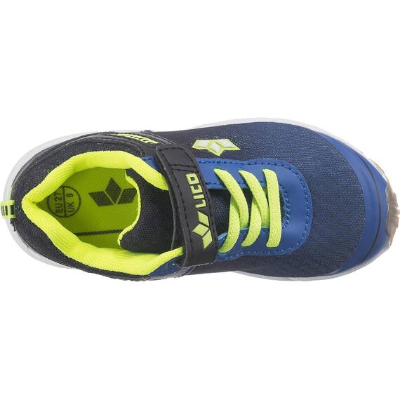 Lico Unisex Kinder BARNEY VS Hallenschuhe, Blau/ Schwarz/ Lemon, 39 EU