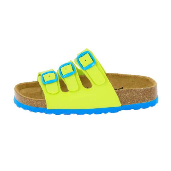 Lico Unisex Kinder BIOLINE KIDS Pantoletten, Lemon/ Blau, 35 EU