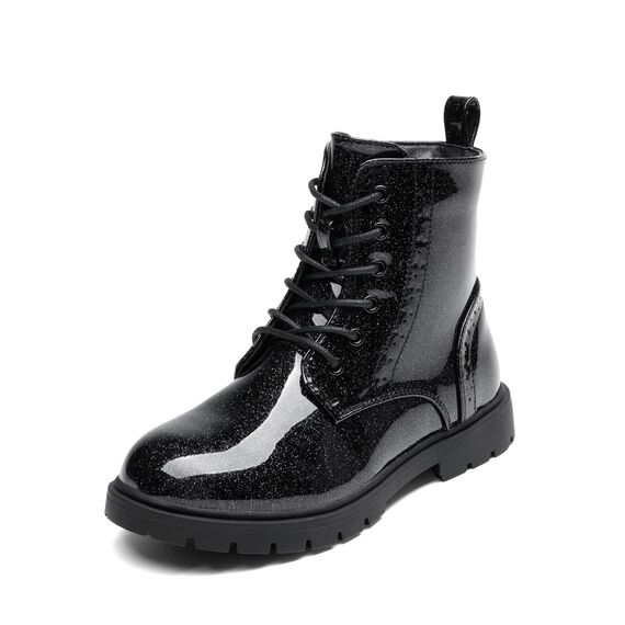 DREAM PAIRS Jungen Mädchen Stiefel Klassische Stiefel für Kinder Herbst Fashion Schnürstiefel Winterstiefel mittelere Stiefel,Size 31,Alles Schwarz,KBO211