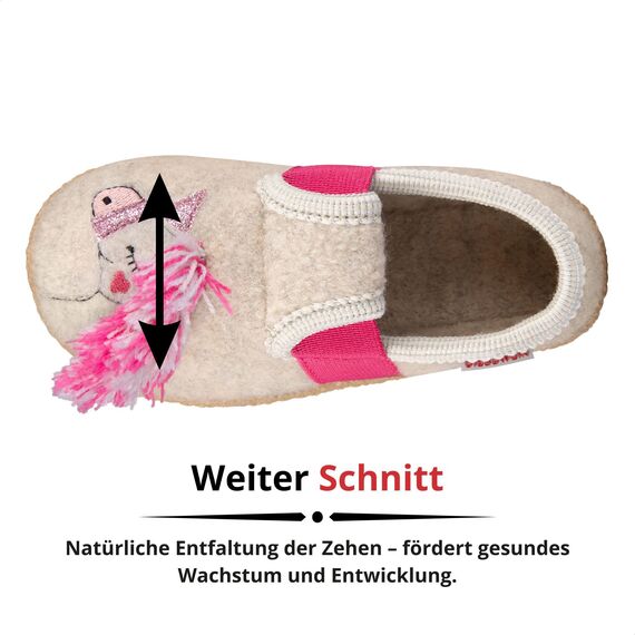 GIESSWEIN Trabening, Niedrige Hausschuhe Mädchen, Lamm 202, 35 EU