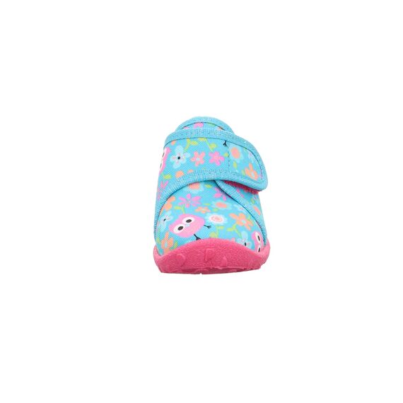 Superfit Mädchen Spotty 1-009246 Hausschuhe, Türkis Mehrfarbig 8400, 19 EU