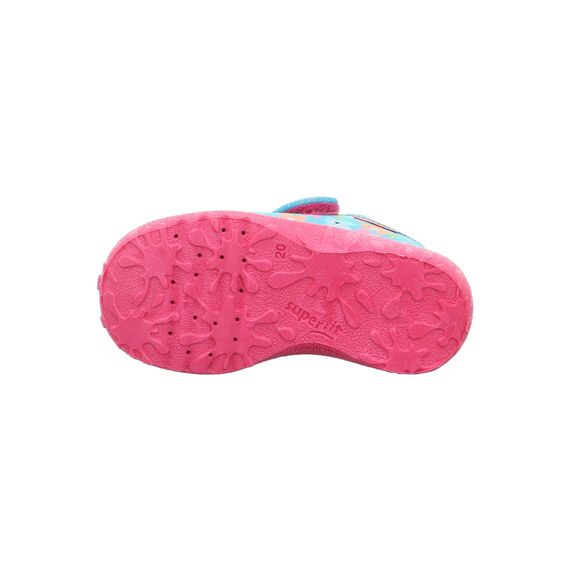 Superfit Mädchen Spotty 1-009246 Hausschuhe, Türkis Mehrfarbig 8400, 19 EU