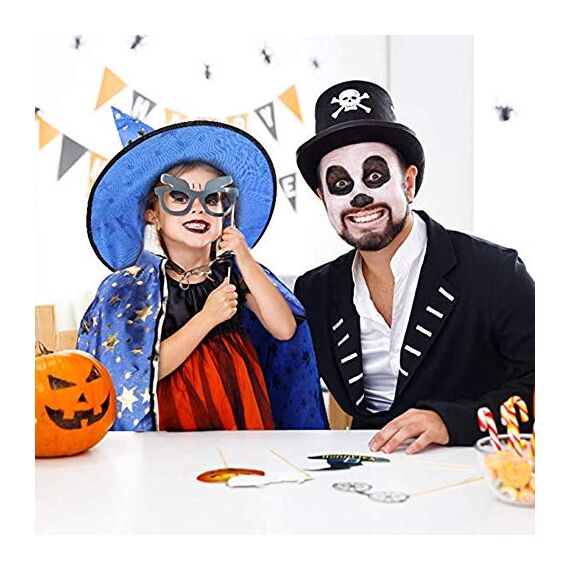Jeackcelle Kinder Halloween Kostüm, Wizard Cape Witch Umhang mit Hut, Kürbis Candy Bag, Zauberer Mantel mit Requisiten für Jungen Mädchen Cosplay party (Lila)