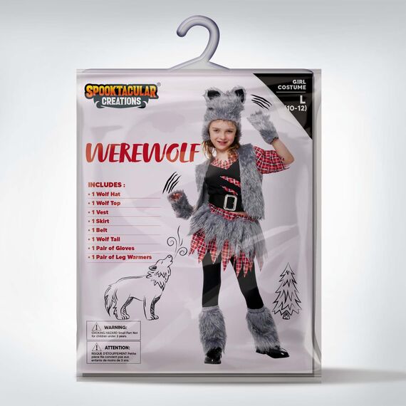 Spooktacular Creations Mädchen Weste Werwolf Kostüm für Halloween