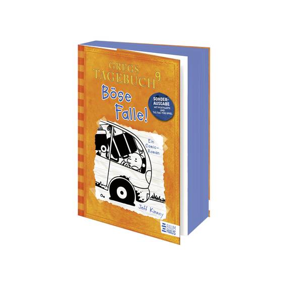 Gregs Tagebuch 9 - Böse Falle!: Großer Lesespaß mit Comic-Roman-Held Greg Heffley (Sonderausgabe ab 10 Jahre mit Käse-Postkarte und Tic-Tac-Toe-Spiel)