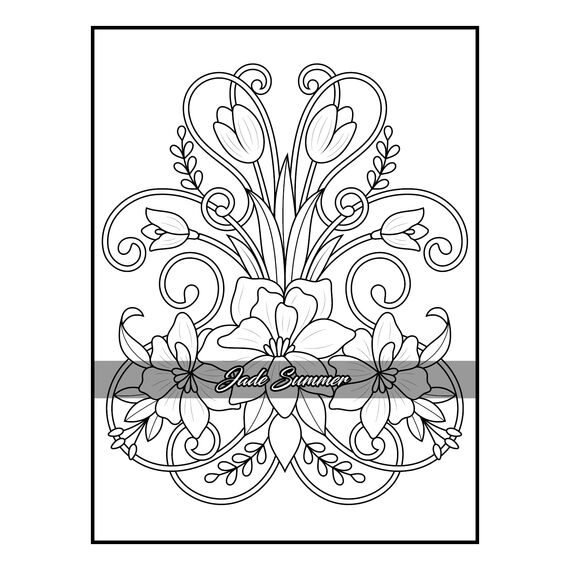 100 Flowers: An Adult Coloring Book with Bouquets, Wreaths, Swirls, Patterns, Decorations, Inspirational Designs, and Much More!