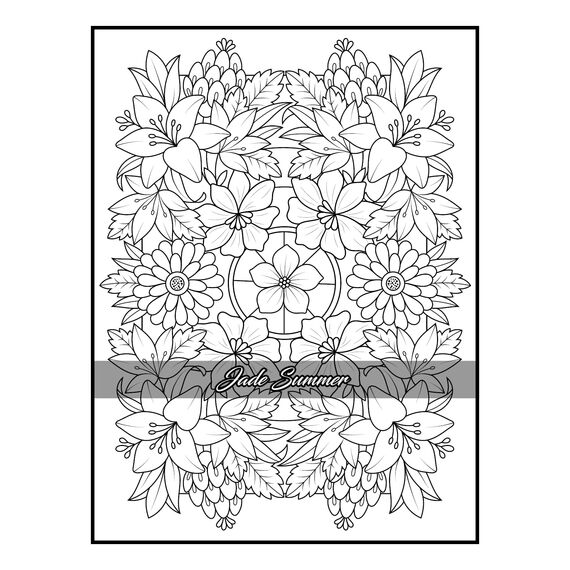100 Flowers: An Adult Coloring Book with Bouquets, Wreaths, Swirls, Patterns, Decorations, Inspirational Designs, and Much More!