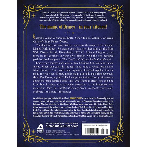 The Unofficial Disney Parks Cookbook: From Delicious Dole Whip to Tasty Mickey Pretzels, 100 Magical Disney-Inspired Recipes (Unofficial Cookbook Gift Series)