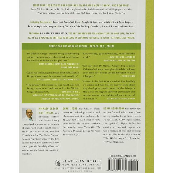 The How Not to Die Cookbook: 100+ Recipes to Help Prevent and Reverse Disease