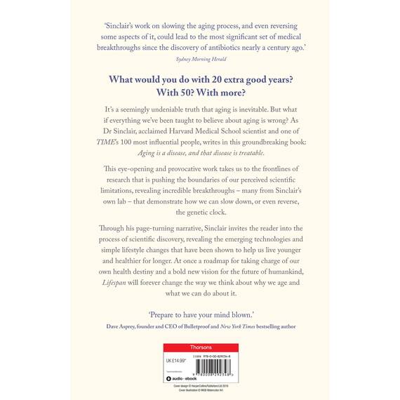Lifespan: Live a longer and healthier life with this bestselling anti-ageing book by Dr David A. Sinclair, acclaimed Harvard Medical School doctor