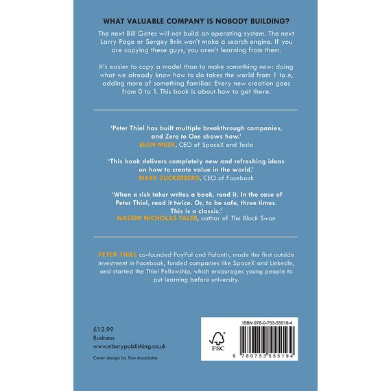 Zero to One: Notes on Start Ups, or How to Build the Future