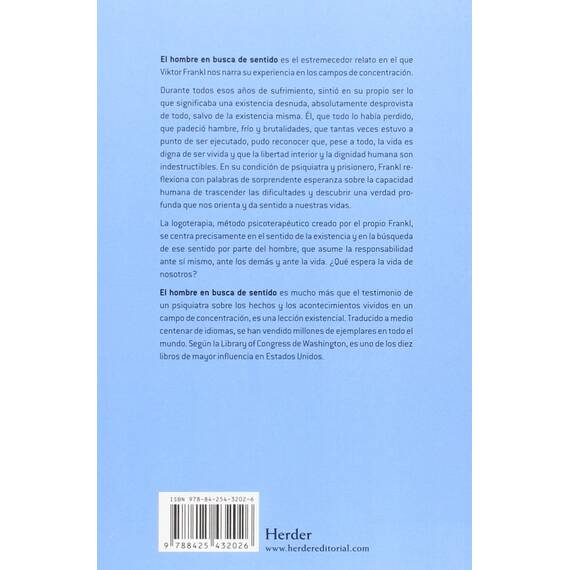 El hombre en busca de sentido (fuera de colección)