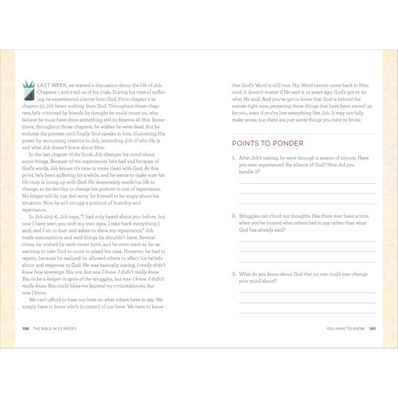 The Bible in 52 Weeks (Deluxe Edition): A Yearlong Bible Study for Women