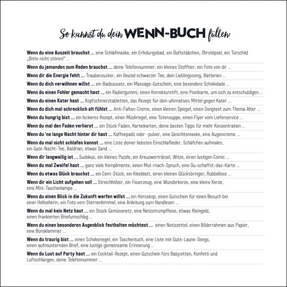 Wenn-Buch für meine Lieblingsfreundin: Wenn-Buch zum Selbstgestalten mit Tipps zum Befüllen | DIY-Geschenkbuch zu Weihnachten oder Geburtstag (Kreatives Wenn Buch zum Selbstgestalten)