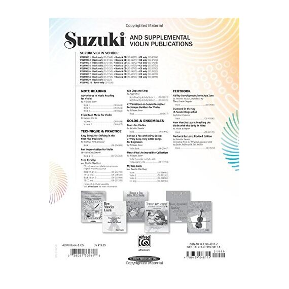 Suzuki Violin School Violin Part & CD, Volume 1 (International Edition)