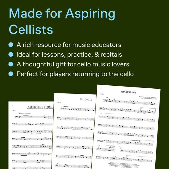 First 50 Songs You Should Play on Cello Songbook für Anfänger | Cello Notenbuch mit Pop Klassik Film Musik | Cellobuch mit leichten Arrangements | ... Including Many Cello Features (VIOLONCELLE)