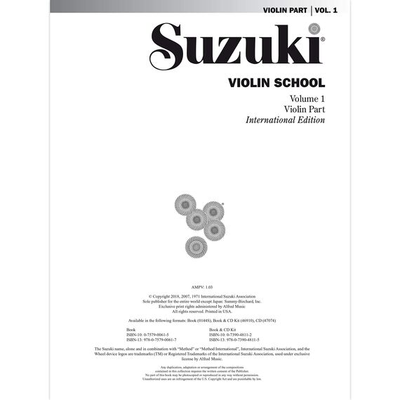 Suzuki Violin School 1: Violin Part. Engl.-Französ.-Dtsch.-Span. (Suzuki Violin School, Violin Part, Band 1)