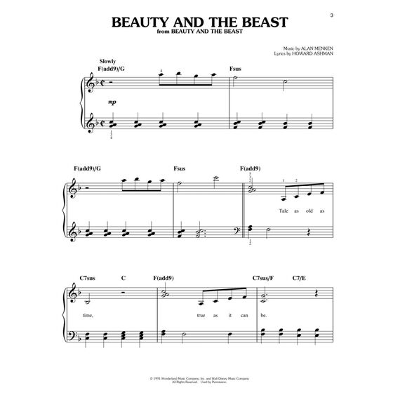 Disney Collection: Easy Piano - Revised/Updated -For Piano, Voice & Guitar-: Songbook für Klavier (Easy Piano Series): Best Loved Songs from Disney Movies, Television Shows and Theme Parks