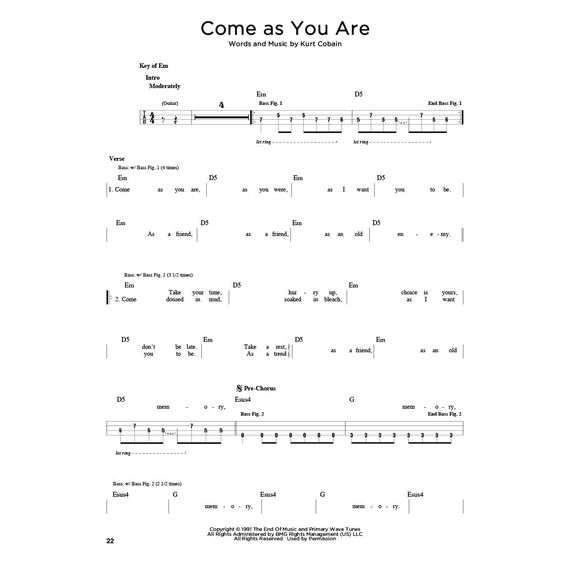 First 50 Songs You Should Play on Bass | 50 bekannte Rock Pop Funk Songs für E-Bass mit TAB und Songtexten | Bass Notenbuch für Anfänger zum Lernen Üben und Spielen im Unterricht