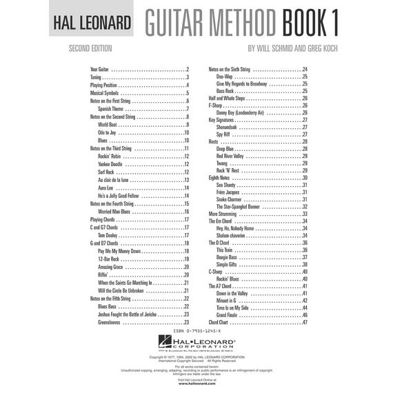 Hal Leonard Guitar Method Book 1 | Gitarrenschule mit Noten und Übungen für akustische und elektrische Gitarre | Gitarren Lehrbuch für Anfänger mit Akkorden Rhythmen Songs und Online Audio zum Lernen
