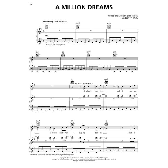The Greatest Showman Songbook für Piano Vocal Guitar | Filmmusik Noten für Klavier Gesang Gitarre | 9 Lieder aus dem Kinofilm als Sheet Music | Pop ... Musiker: Music from the Picture Soundtrack