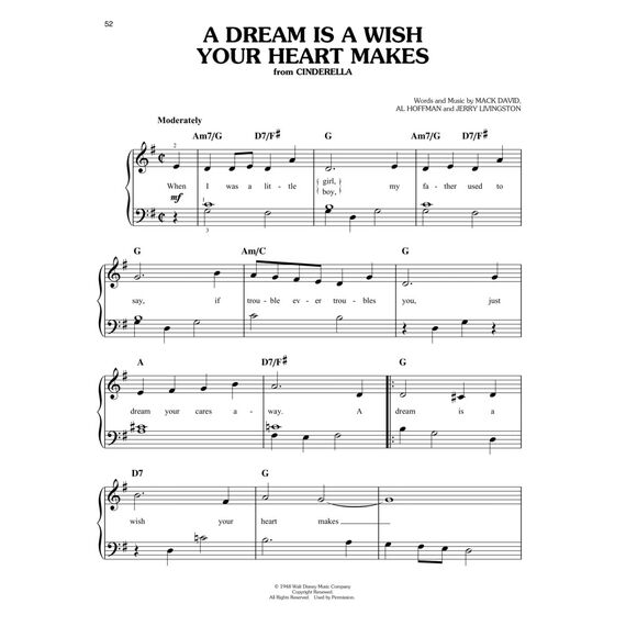 Disney Collection: Easy Piano - Revised/Updated -For Piano, Voice & Guitar-: Songbook für Klavier (Easy Piano Series): Best Loved Songs from Disney Movies, Television Shows and Theme Parks