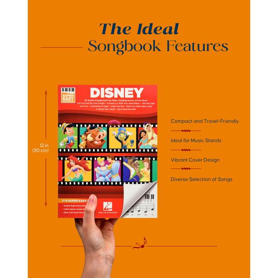 Disney Super Easy Songbook Piano | Einfaches Klaviernotenbuch für Kinder und Erwachsene | Einfache Melodien für die rechte Hand mit Buchstaben, ... Songbook - 60 Simple Arrangements for Piano