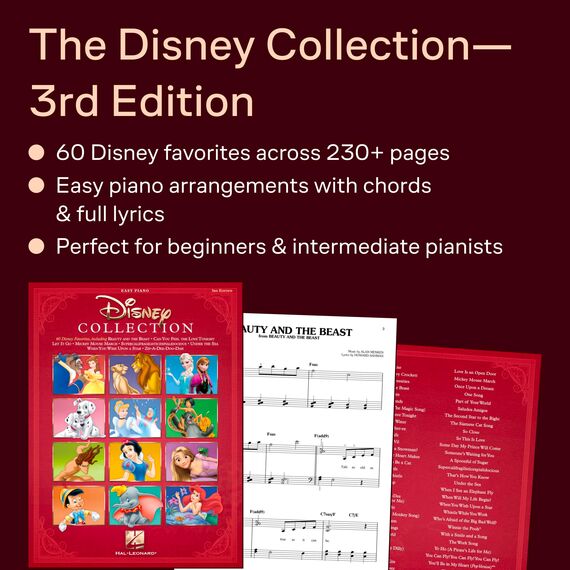 Disney Collection: Easy Piano - Revised/Updated -For Piano, Voice & Guitar-: Songbook für Klavier (Easy Piano Series): Best Loved Songs from Disney Movies, Television Shows and Theme Parks
