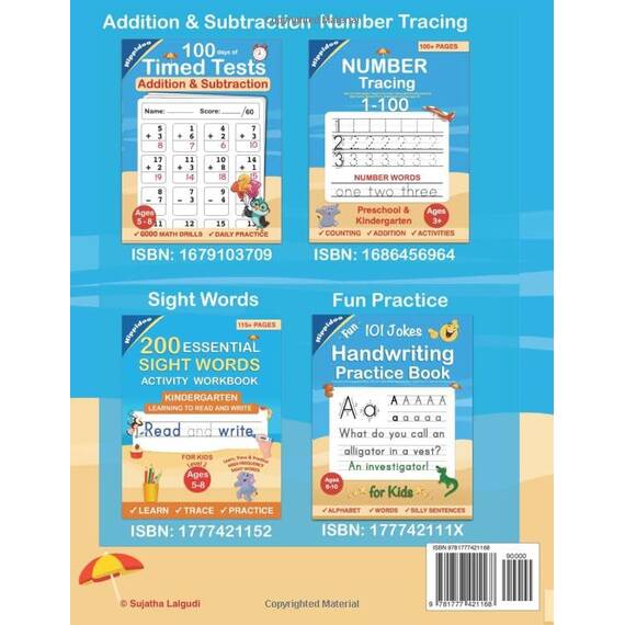 Kindergarten Math Workbook: Practice Number Addition, Subtraction, Measurement, Shapes, Time and Money