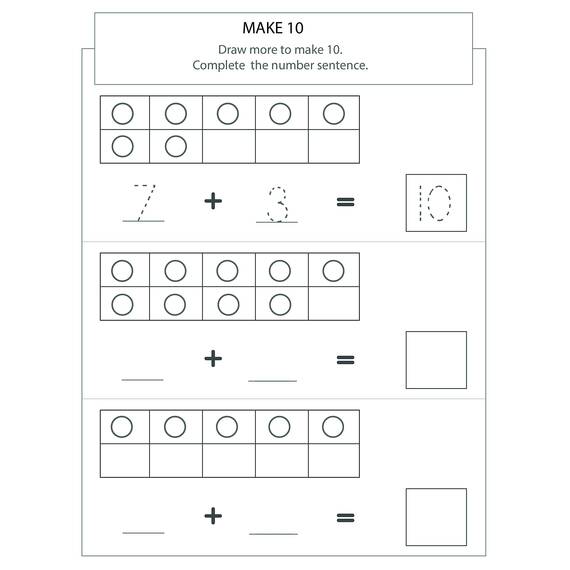 Kindergarten Math Workbook: Practice Number Addition, Subtraction, Measurement, Shapes, Time and Money