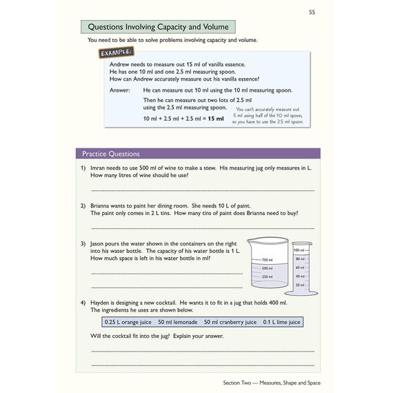 Functional Skills Maths Level 1 - Study & Test Practice (CGP Functional Skills)